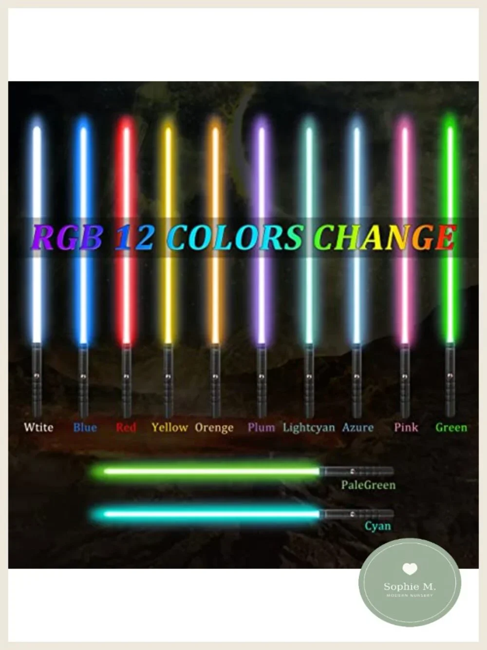Metal Hilt Lightsaber Toy with 20 RGB Colors, 4 Sound Fonts, USB C Rechargeable